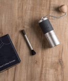 1Zpresso JX Manual Coffee Grinder Light Gray Capacity 35g with Assembly Stainless Steel Conical Burr - Numerical Internal Adjustable Setting, Portable Mill Faster Grind Efficiency to Coarse for Filter