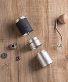 1Zpresso JX Manual Coffee Grinder Light Gray Capacity 35g with Assembly Stainless Steel Conical Burr - Numerical Internal Adjustable Setting, Portable Mill Faster Grind Efficiency to Coarse for Filter