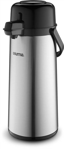 Gourmia GAP9820 Airpot Thermal Hot & Cold Beverage Carafe With Pump Dispenser 2.2L Capacity
